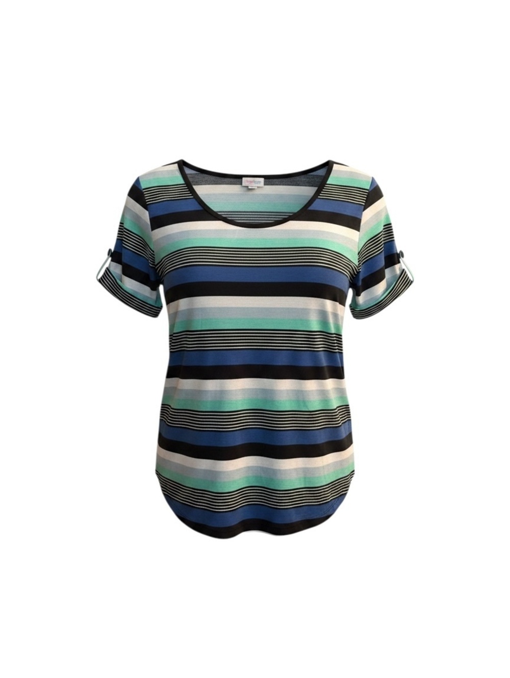 Large Striped Short Sleeve LuLaRoe Top